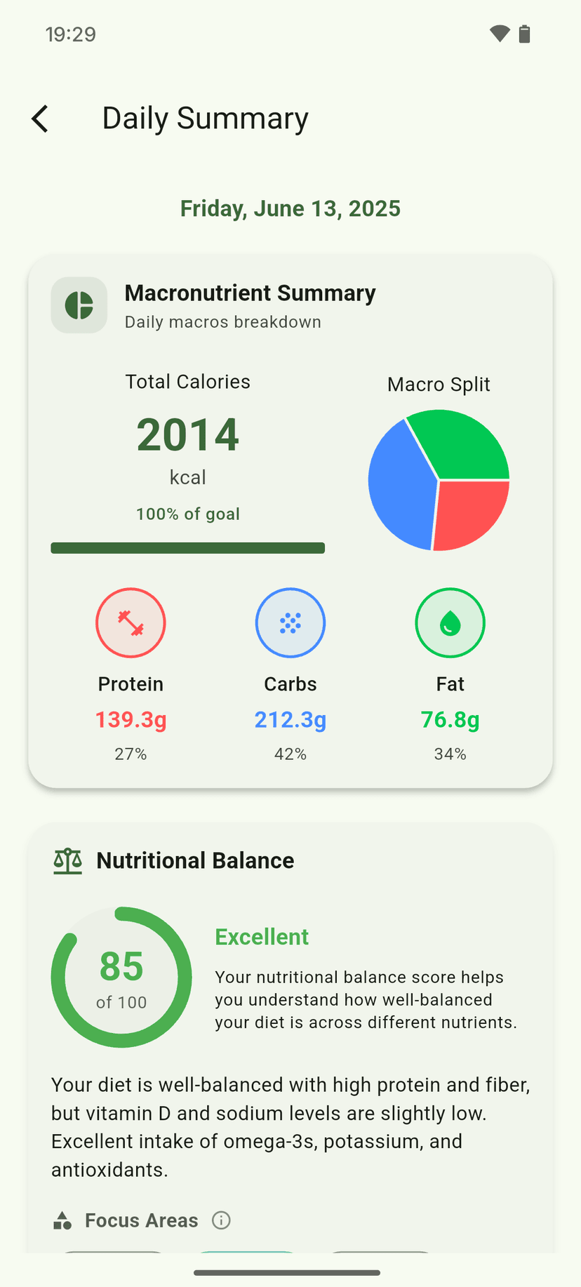 CalorieGram AI Macro Tracker Interface